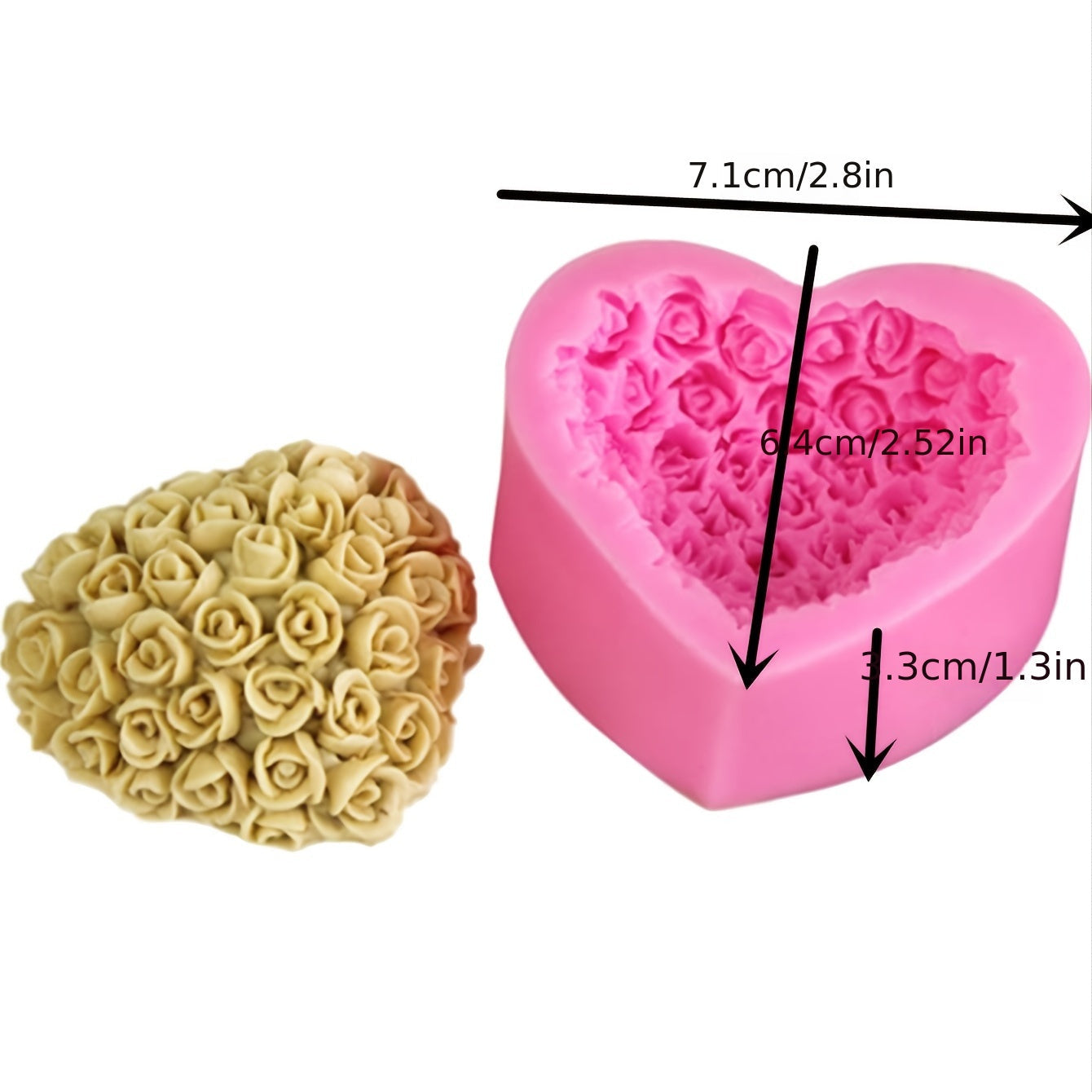 Rose Flower Silicone Mold for Cake Decorating and Ice Cream Making