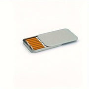 Unisex kumush yupqa sigareta qutisi shaxsiylashtirilgan yengil portativ