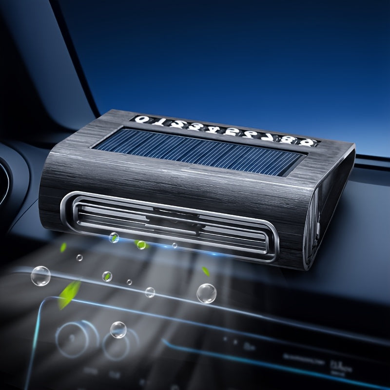 Car Air Purifier Solar Powered Rechargeable 360° Ventilation Auto-Start