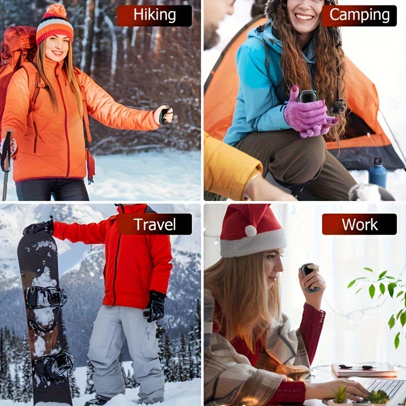 5200mAh USB Rechargeable Hand Warmer Dual Sides Portable Outdoor Winter Gift