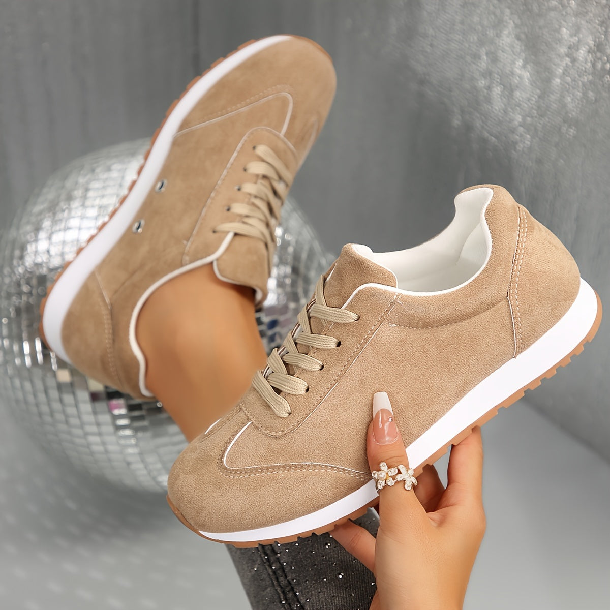 Women's Fashion Sneakers, Breathable Fabric, Low Top Casual Shoes