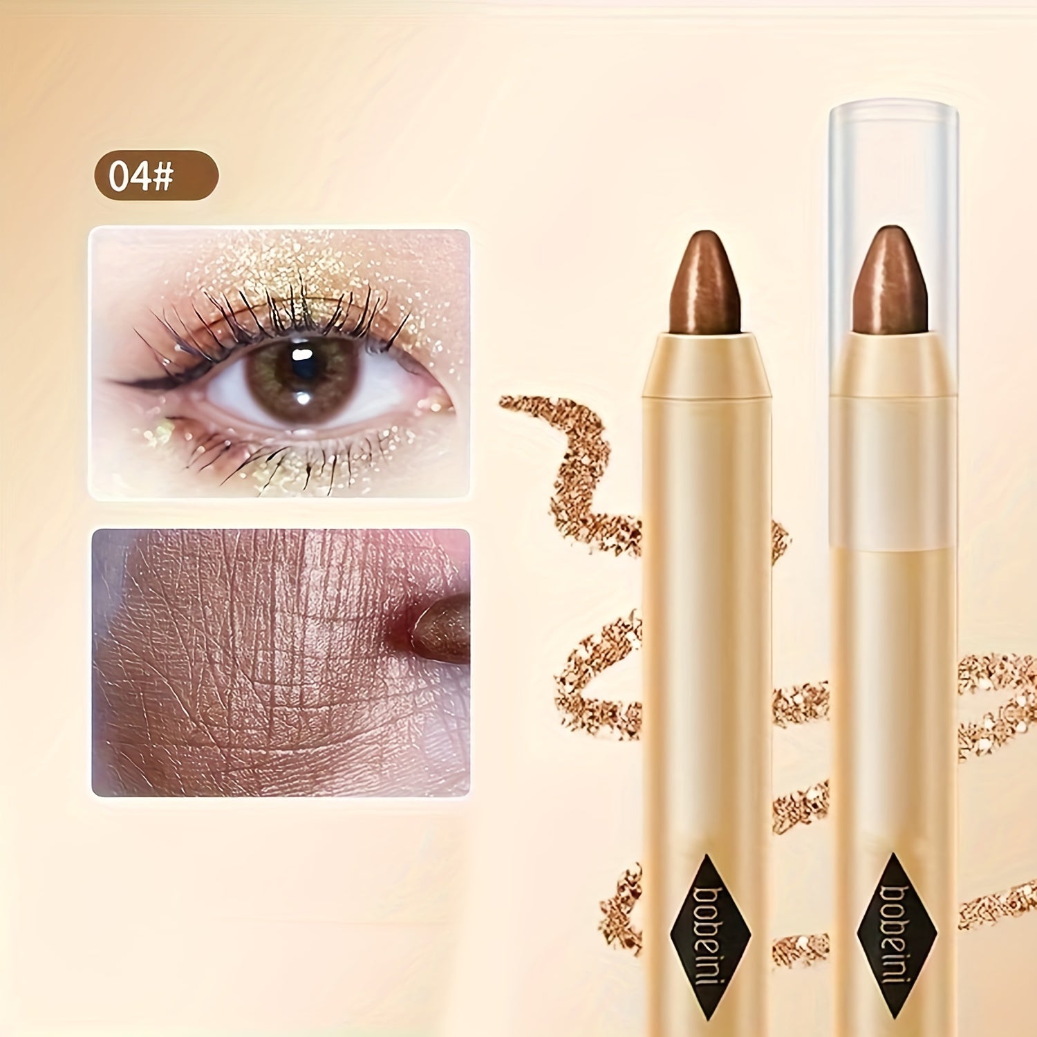 Женский глиттерный карандаш для теней для век с двойной стороной для контурирования и осветления макияжа