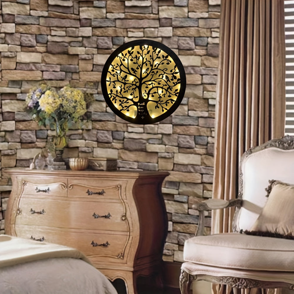 Luz nocturna decorativa de pared vintage con temporizador, diseño árbol de la vida, brillo blanco cálido para guardería y hogar

Source:
Vintage Wall Decor Night Light with Timer Tree of Life Design Warm White Glow for Nursery and Home