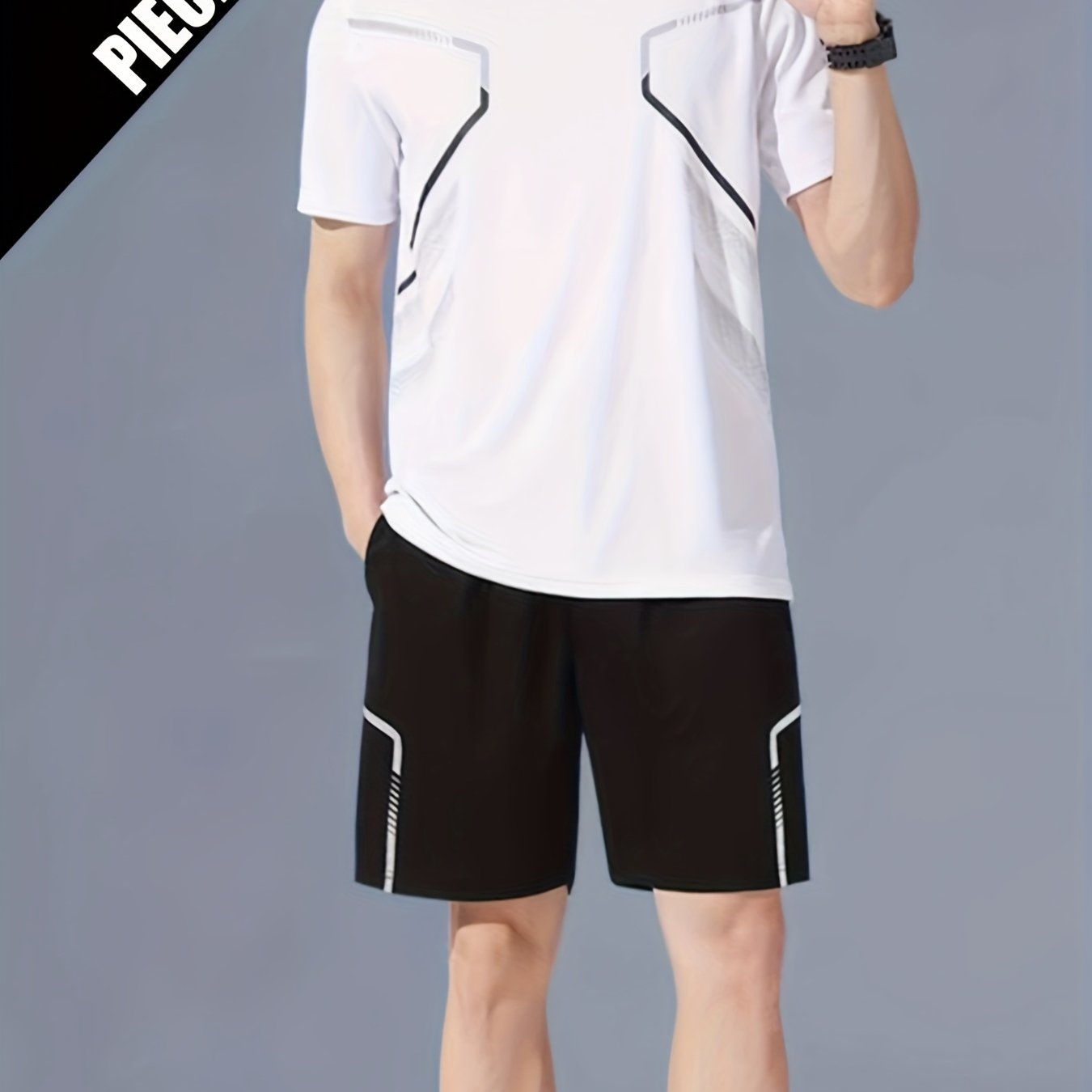 Youth Sports Outfit for Teens Short Sleeve Mesh Top and Camo Shorts for Running and Soccer