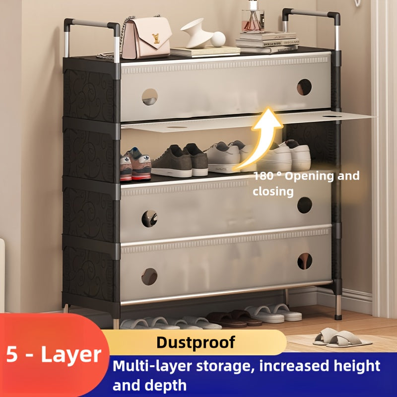 Modern Dustproof Shoe Rack with 4-7 Layers for Home Storage and Organization