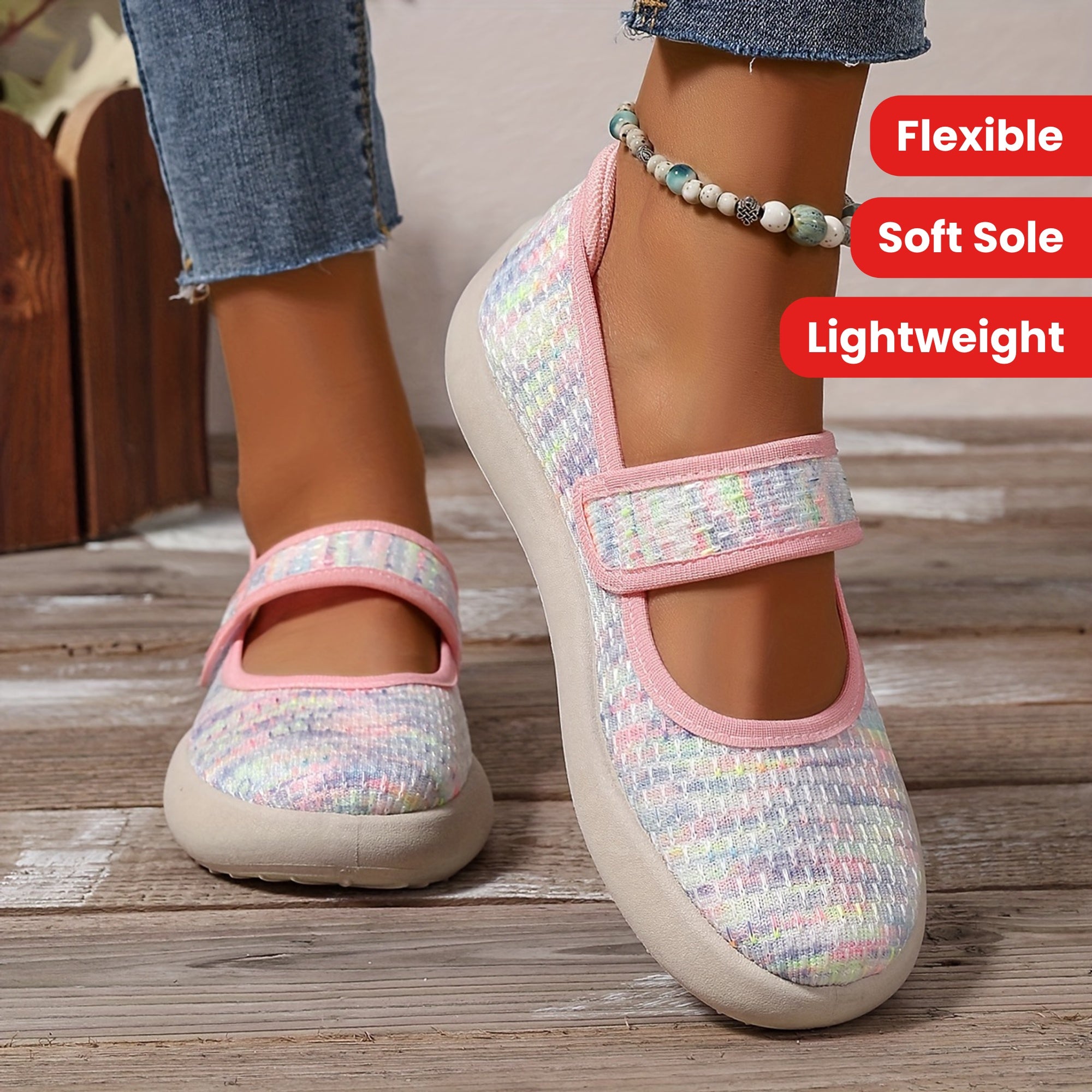 Women's Casual Flat Shoes Soft Sole Lightweight Walking Shoes