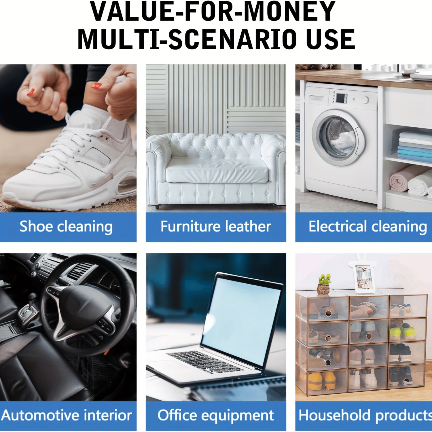 Pasta limpiadora para zapatillas blancas de mujer, removedor de manchas, limpiazapatos sin agua