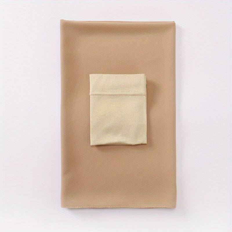 Pink and Gray Chiffon Hijab Scarf Set with Undercap Woven Polyester Stylish Headscarf for Women