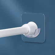 Juego de soportes transparentes para varillas sin taladro para cortinas, barras de ducha, ganchos adhesivos