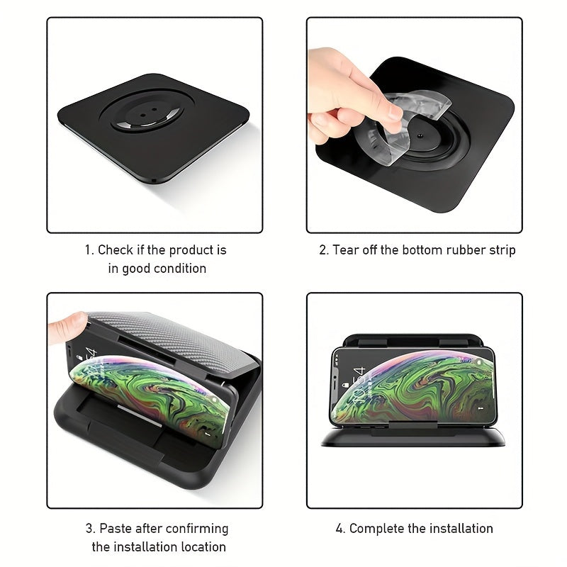 Soporte universal para teléfono de coche con pinza ajustable negro para smartphones