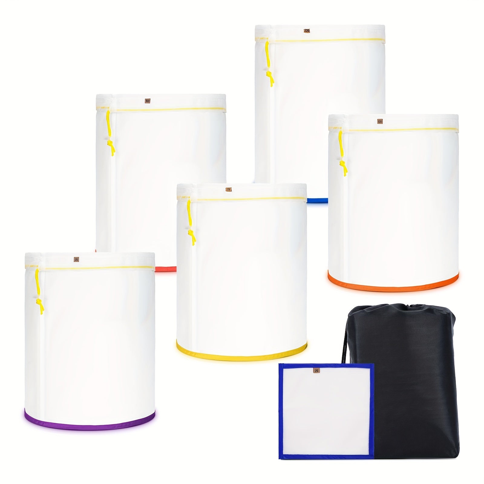 Mesh Bubble Hash Bags Set 5 or 8 Bags 25 Micron Ice Hash Filter Kit