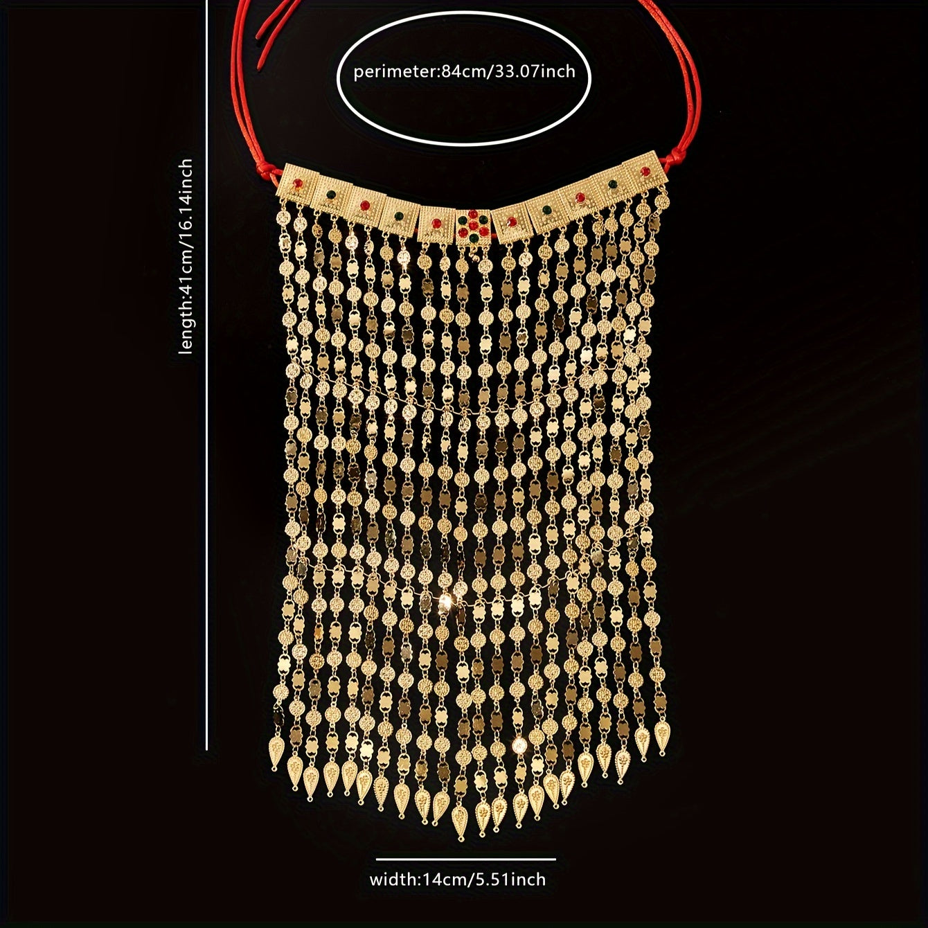 Women's Gold-Plated Arabian Style Jewelry Set Necklace Earrings Bracelet for Everyday and Vacation Wear