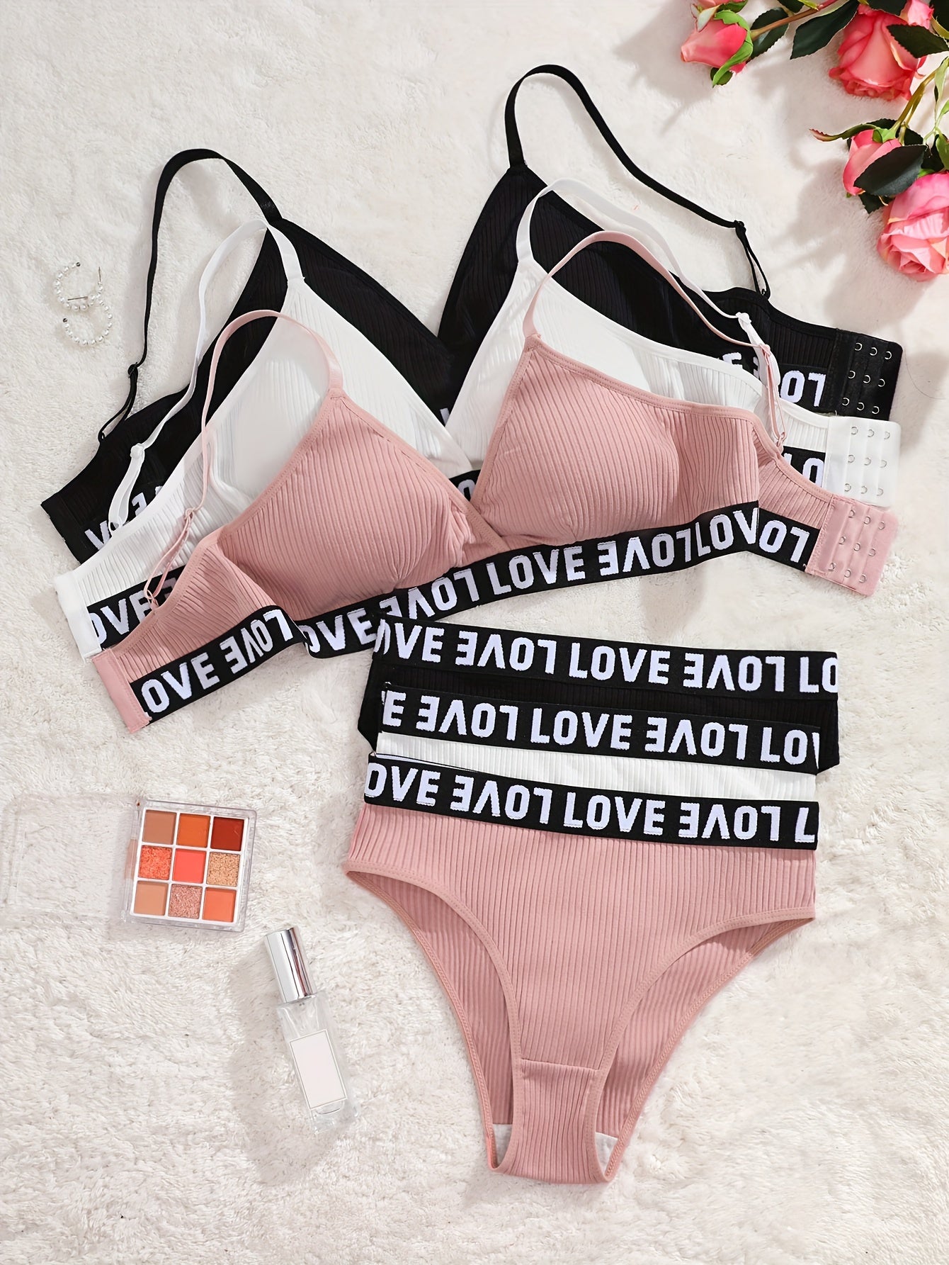 Sports Bra and Underwear Set for Women with Multi-Row Adjustable Design