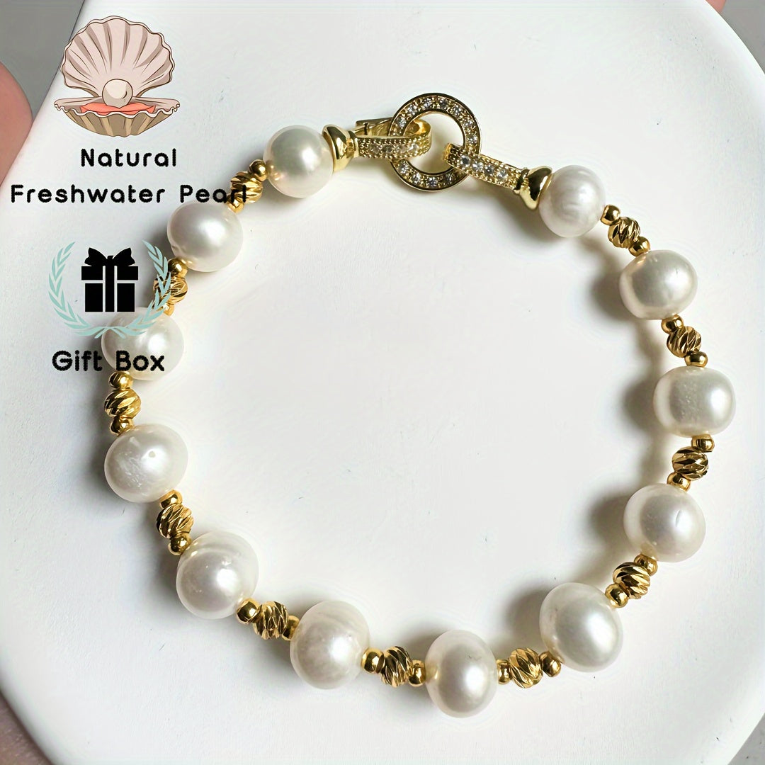 Zamonaviy Shirin Suv Marvarid Bilaguzuk, Bir Qator Marvaridlar Bilan Dizayn Qilingan, Rasmiy Tadbirlar Va Sovg'alar Uchun Ideal, Kutilmagan Sovg'a Qutisi Bilan Birga Keladi, Tabiiy Kamchiliklar Bilan Marvaridning Porlashi Yaxshilanadi.