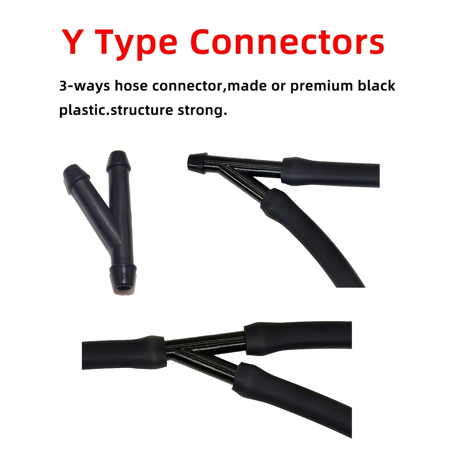 Kit de manguera de lavado de parabrisas universal de 2M con 4 conectores para instalación de boquillas