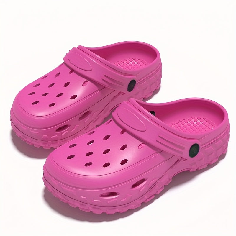 Women's Breathable EVA Clogs Casual Shoes for Nursing, Beach, Pool White Pink