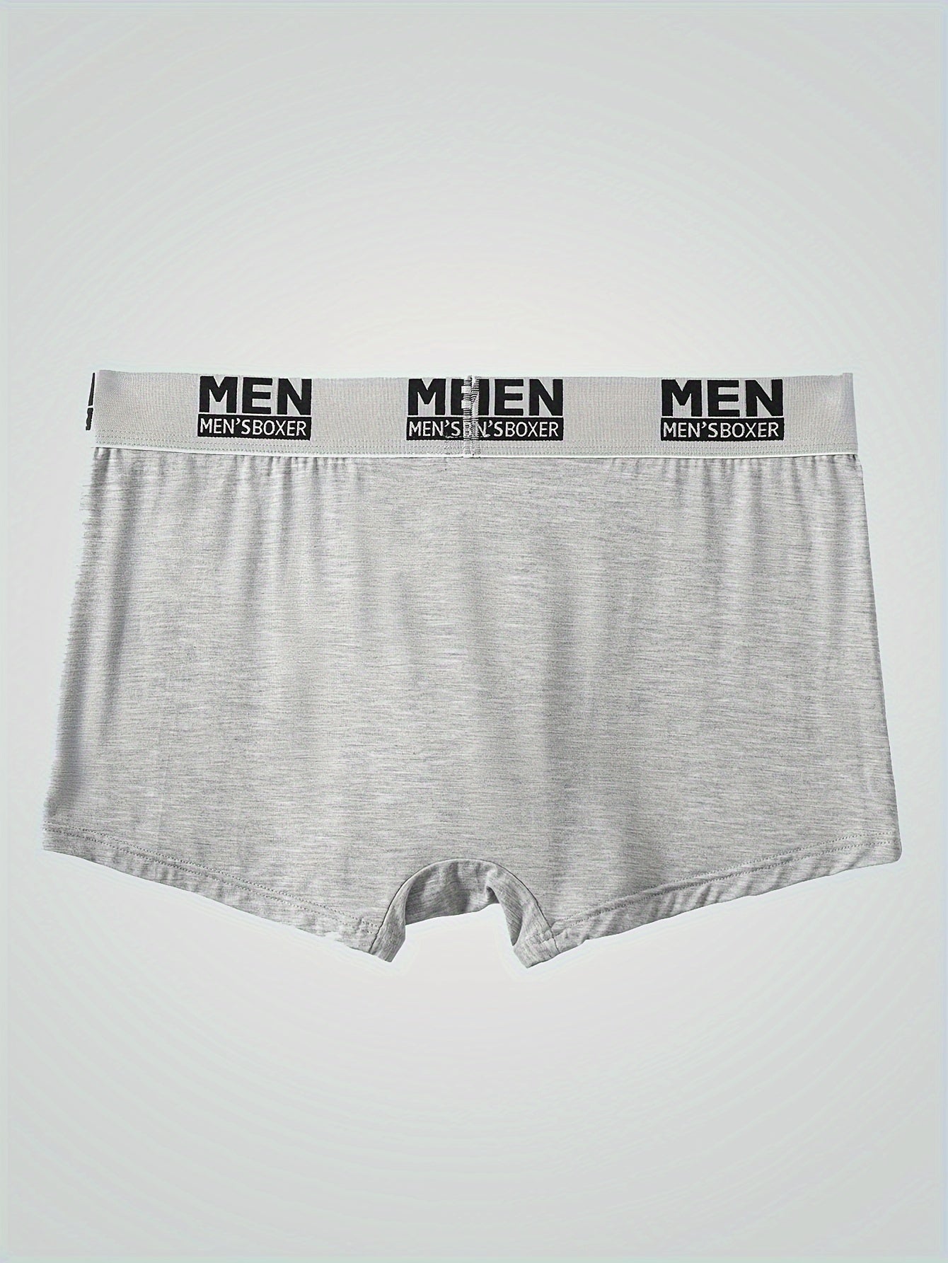 Men's Boxer Briefs Set of 3 Breathable Soft Stretchy Cotton-Viscose Black Gray Blue