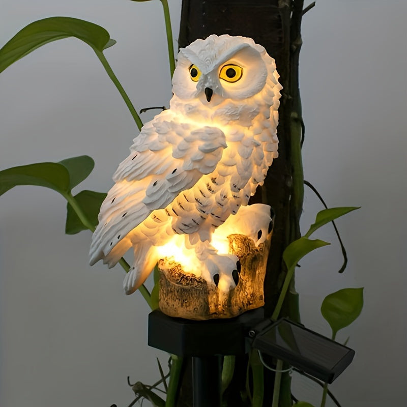 Solar-Powered LED Owl Garden Stake Light for Outdoor Pathway and Garden Decor