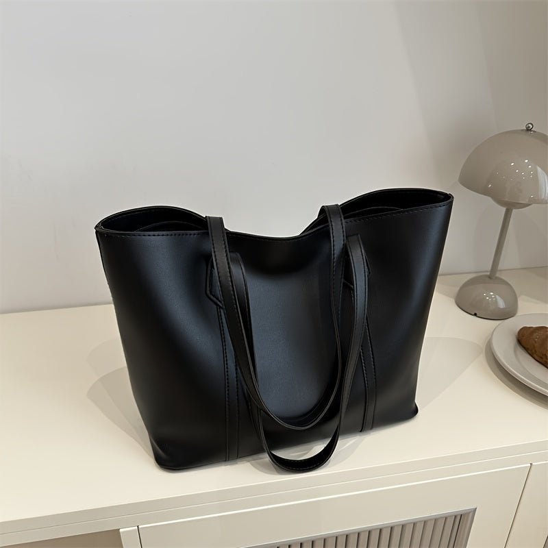 Women's Lightweight Tote Bag for Daily Commutes and Going Out with Double Handles and Polyester Lining