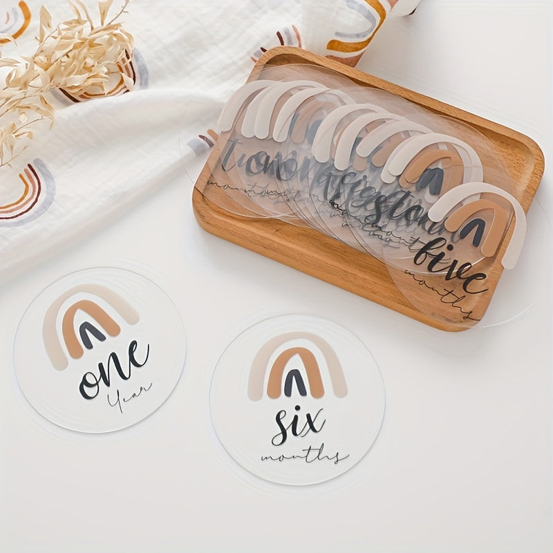 Acrylic Milestone Cards for Birth and Growth Records Set for Photography