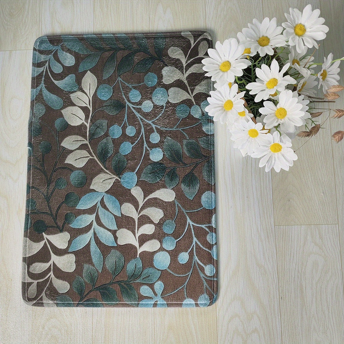 Alfombra de área botánica para sala de estar, dormitorio, pasillo. Múltiples tamaños