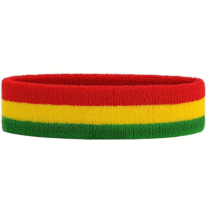 Unisex Cotton Sports Headband and Wristband Set for Yoga and Fitness