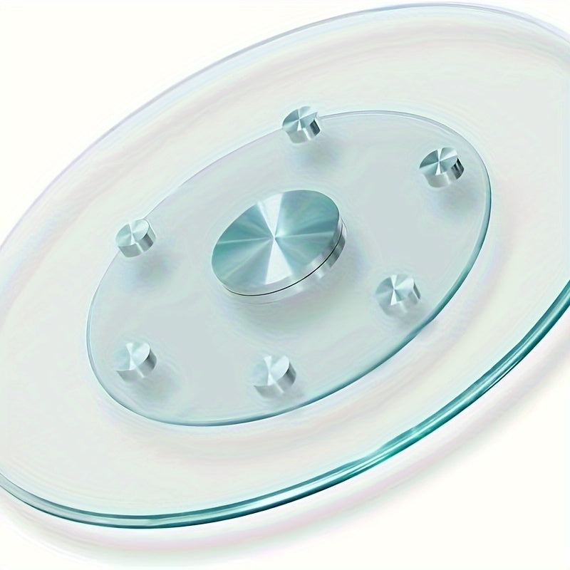 Glass Lazy Susan Turntable for Dining Table Large Round Clear Rotating Tray with Swivel System