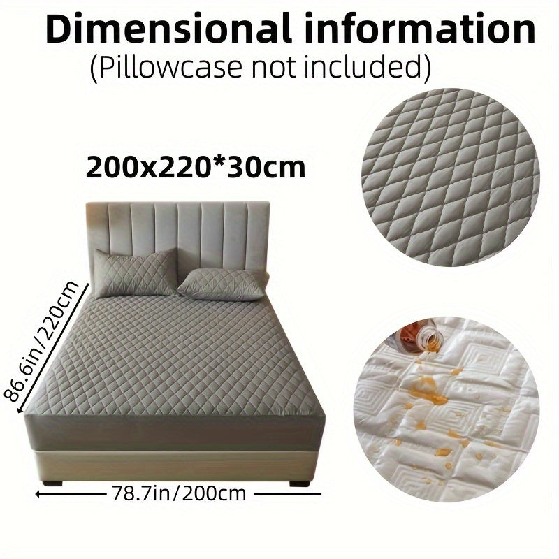 Suv o'tkazmaydigan yostiq himoyachisi, bir-biriga qo'shilgan rangli qatlamli dizayn, suv o'tkazmaydigan, sirpanmaydigan yotoq qoplami