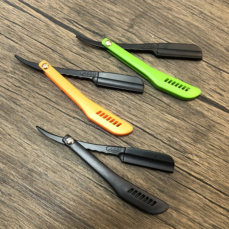 Мужской складной бритвенный станок для бороды, ретро-ручной инструмент для бритья с сменным лезвием