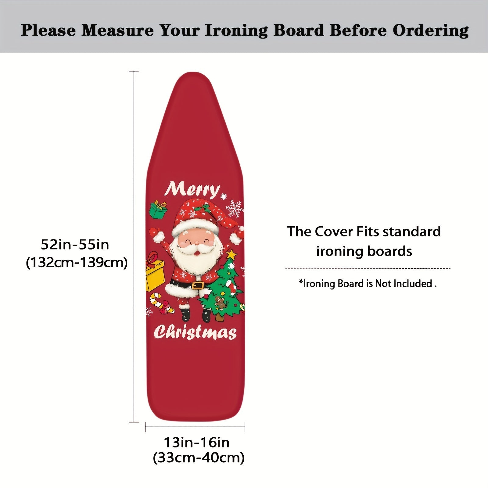 Christmas Themed Ironing Board Cover Fits Most Sizes Dust Protection
