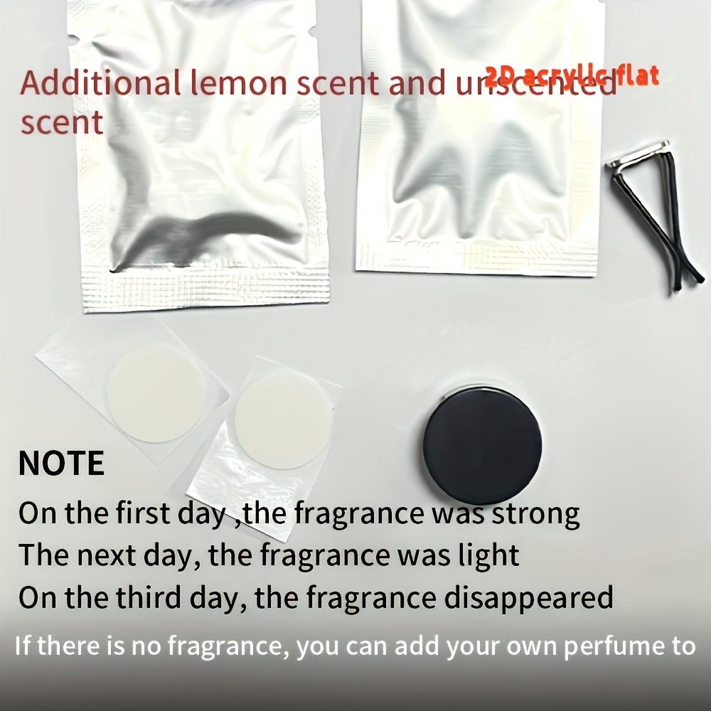 Yoqimli Mushuk Avtomobil Havosi Vent Klipi 2D Akril Flat Aroma Yostiqlari Boshqacha Hidi Yo'q