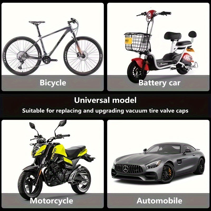 16 Pack Glow in Dark Tire Valve Stem Caps Plastic Multi-Color Car Motorcycle SUV Truck