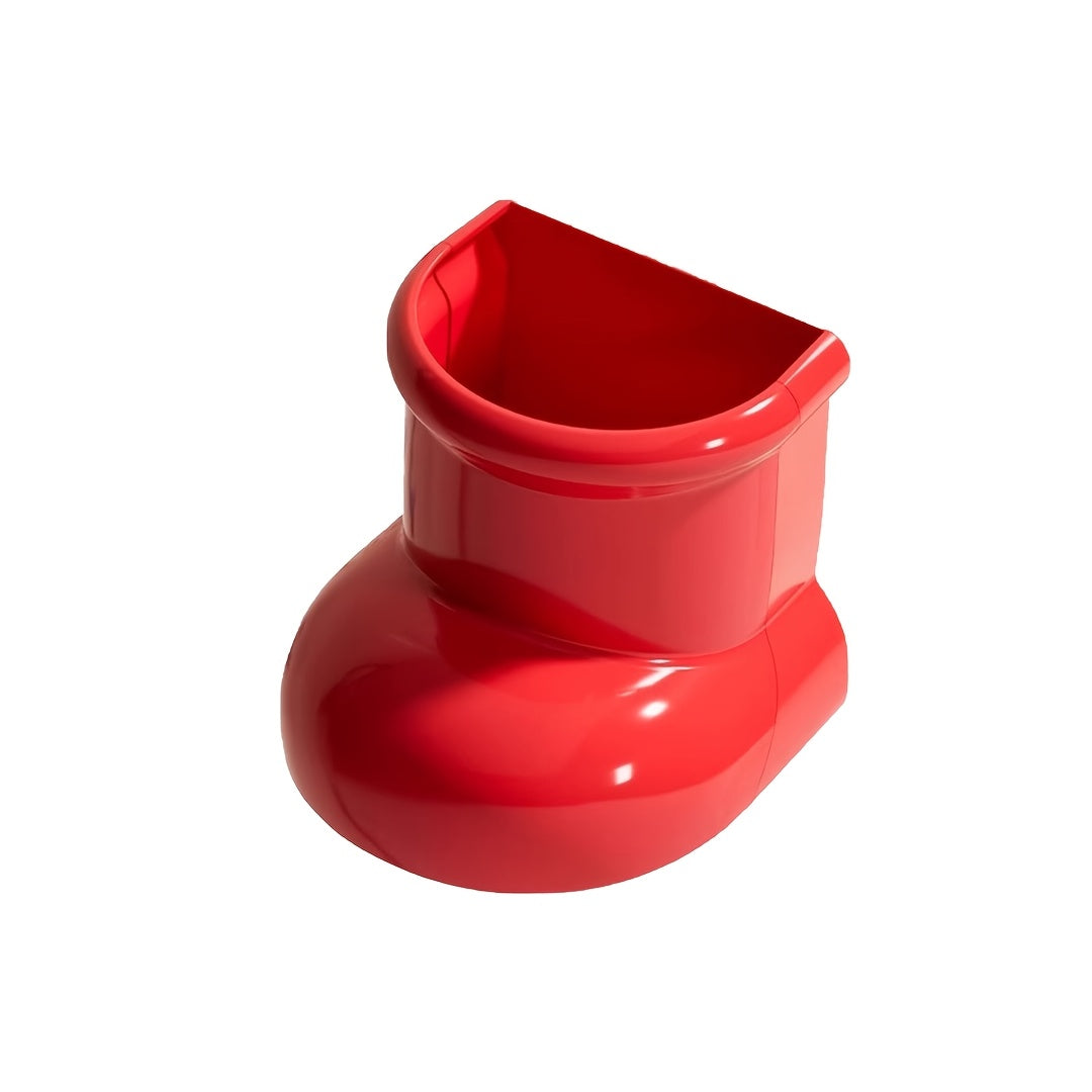 Cartoon Boot Magnetic Fridge Sticker and Storage Box Red Orange Organizer