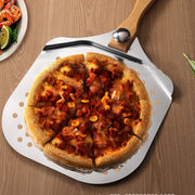 Набор инструментов для пиццы из высококачественной нержавеющей стали 304, включая основу для пиццы, деревянную ручку для корки пиццы, лопатку и нож, подходит как для домашних, так и для уличных печей.