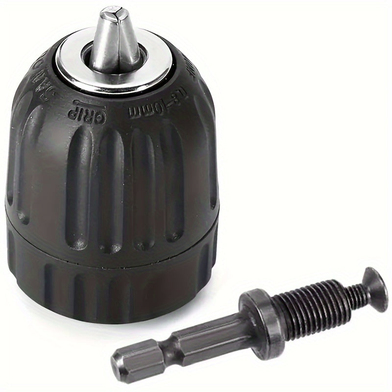 Keyless Drill Chuck Converter Metal, 0.8-10mm Capacity, 3/8-Inch Thread