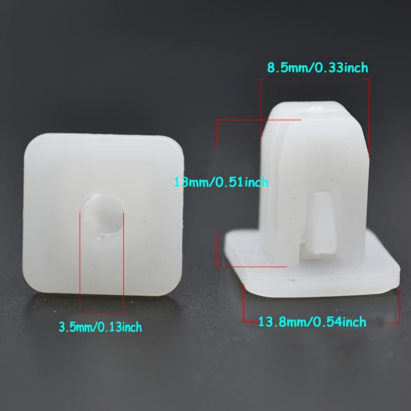 30 piezas de remaches universales blancos de ABS para carrocería de coche, sujetadores rápidos para parachoques, clips de empuje