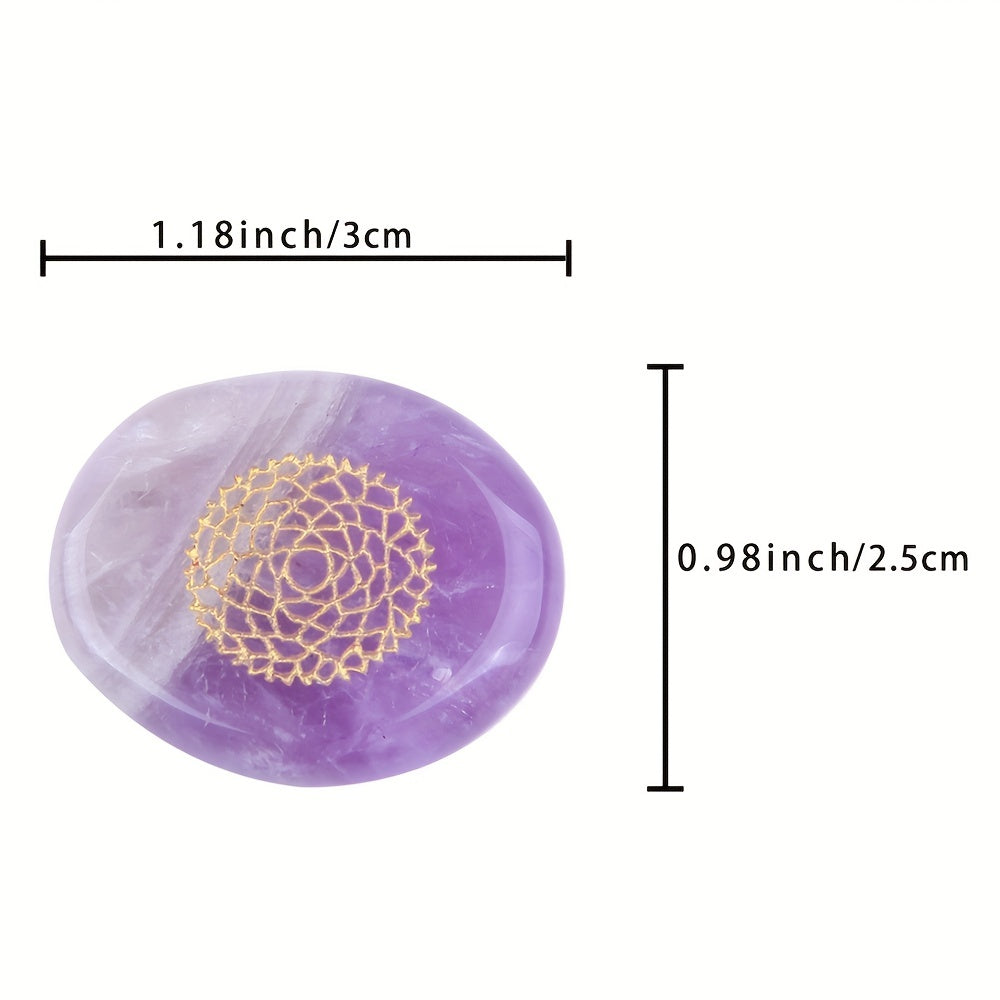 Set of 7 Chakra Energy Stones Natural Stone Gift for Meditation and Healing