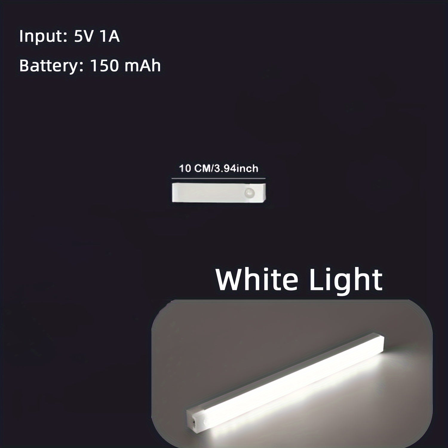 LED Cabinet Light with Motion Sensor USB Rechargeable White Warm White 10-50cm