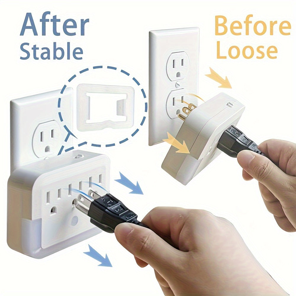 12-Pack Outlet Stabilizers for Loose Wall Sockets in Matte White Non-Electrical Plastic