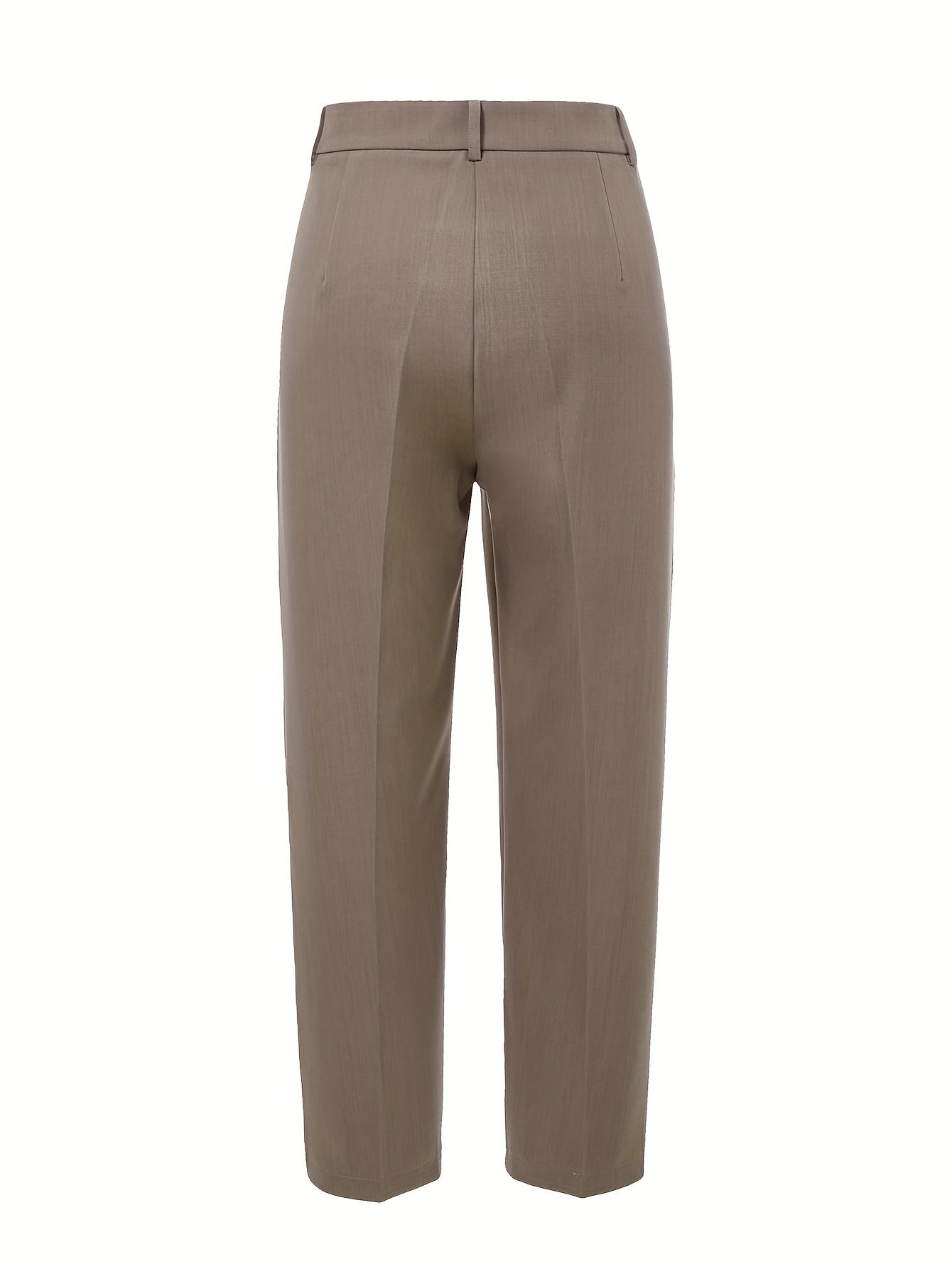 Women's Pleated Straight Leg Pants with Pockets Casual Cropped Suit Trousers