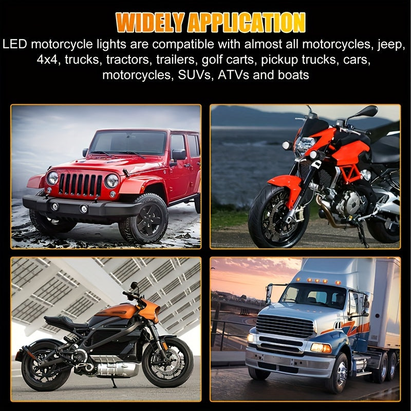 Мини-двацветные светодиодные фары для автомобилей и мотоциклов