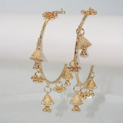 Women's Gold Zinc Alloy Bell Bracelet with Pearl Heel Jewelry