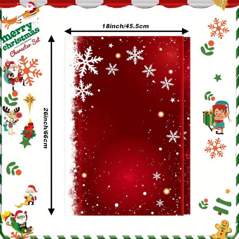 Set of 2 Snowflake Christmas Winter Decorations 18x66 cm