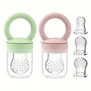 Нежный и легкий в очистке силиконовый фруктовый кормушка для детей - подходит для маленьких детей - рекомендуется ручная стирка, доступен в розовом, зеленом или синем цвете