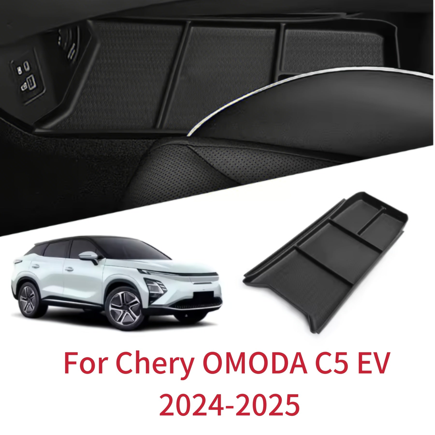 Car Interior Storage Box Organizer for EV SUV Center Console Lower Layer Accessories