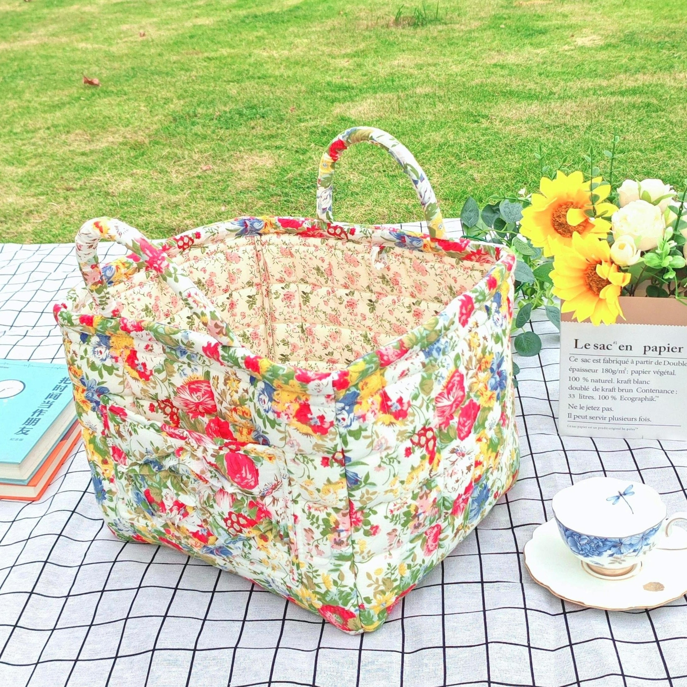 Durable Canvas Storage Basket for Clothes Jewelry and Accessories Large Washable