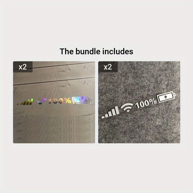 Car Reflective Wifi Battery Level Stickers Colorful Waterproof Decals