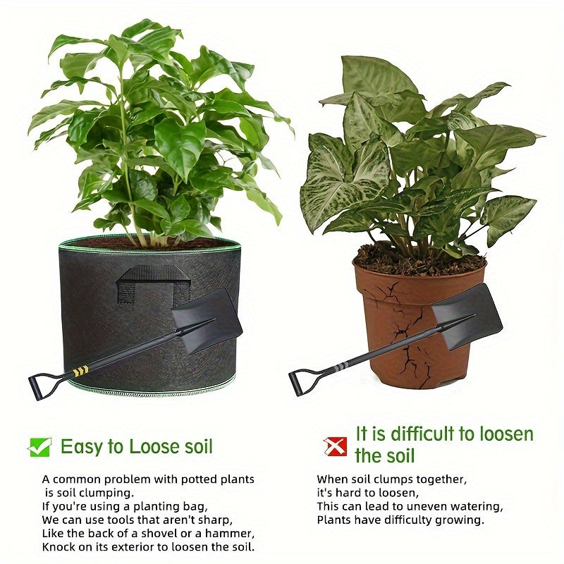 Turli o'lchamlarda mavjud bo'lgan mustahkam o'simlik yetishtirish sumkalari, turli xil gullar, sabzavotlar va boshqalar uchun ekish uchun bezakli chetlar bilan.