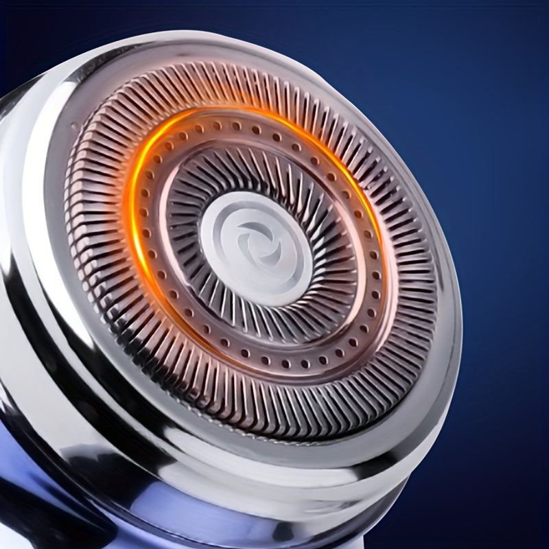 Kit de aseo para barba recargable por USB, cortapelos y afeitadora 2 en 1 portátil