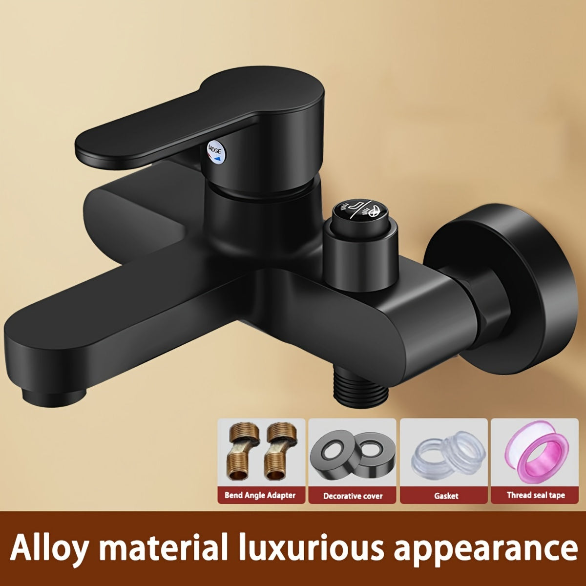 Juego de grifo de ducha de baño de montaje en pared con rociador de lluvia de mano y mezclador para bañera